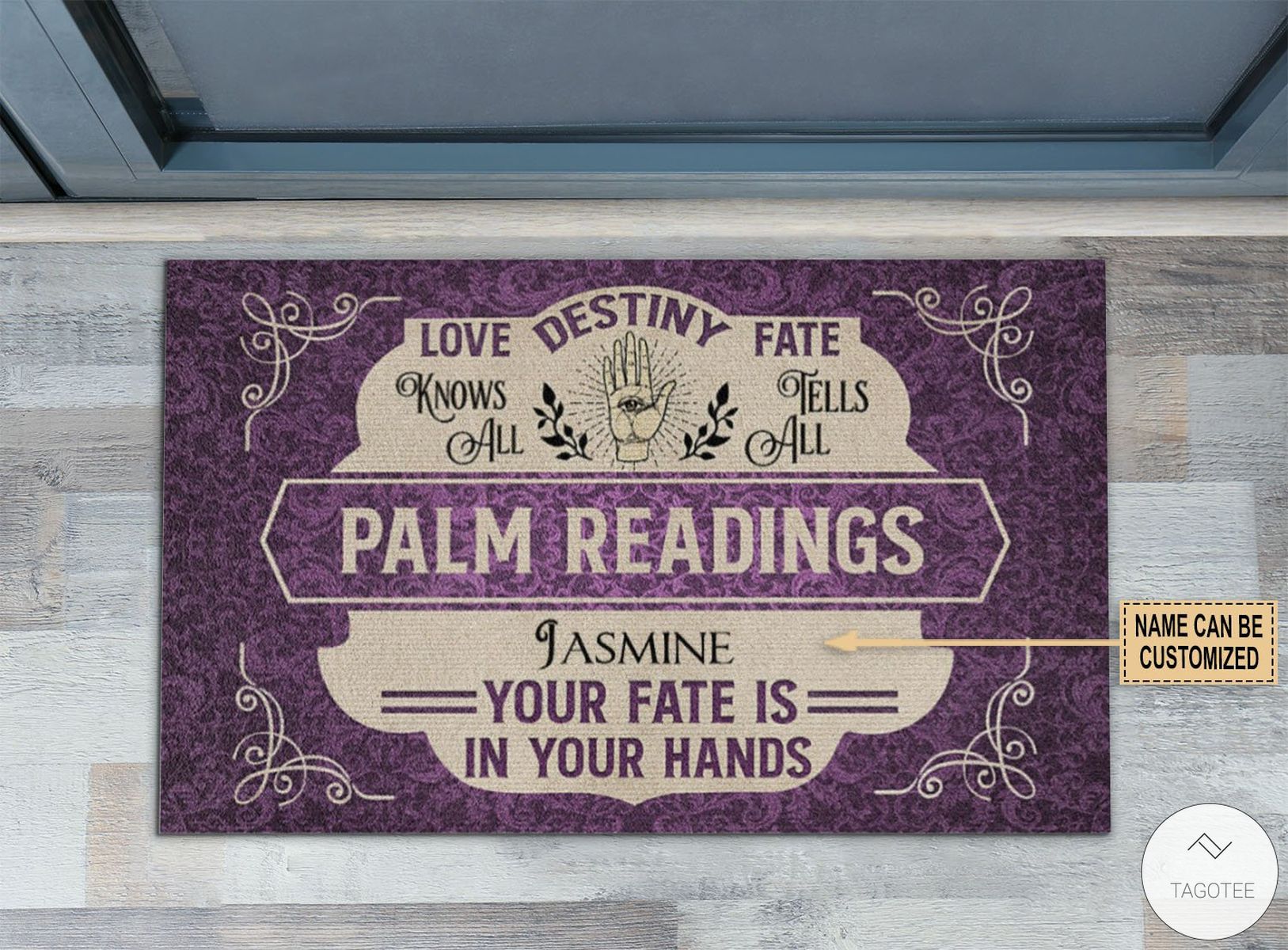 Personalized Palm Readings Doormat