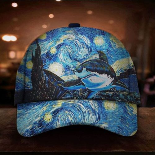 Shark Starry Night Cap
