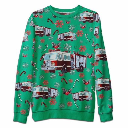Christmas Fire Truck Sweatshirt