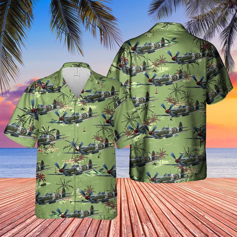 Supermarine Spitfire Mk IX Hawaiian Shirt