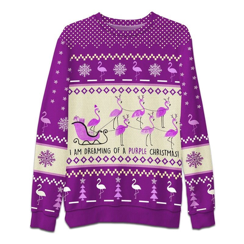 Alzheimer Flamingo Christmas Sweatshirt