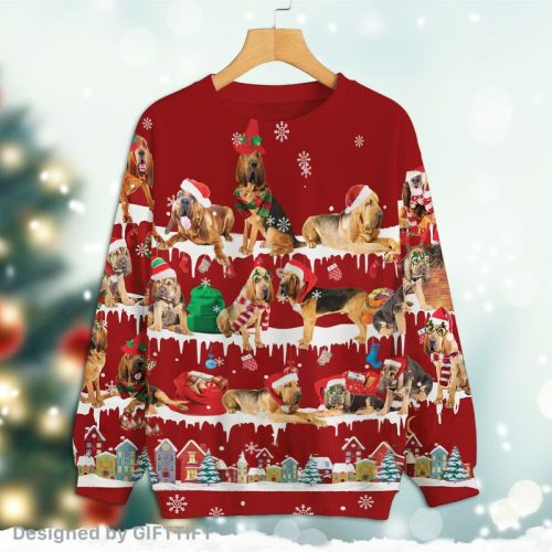 Bloodhound Snow Christmas Premium Sweatshirt
