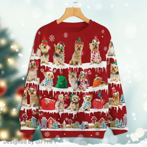 Australian Silky Terrier Snow Christmas Premium Sweatshirt