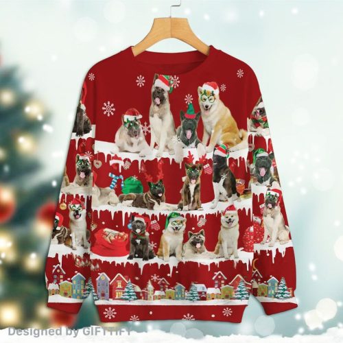 Akita Snow Christmas Premium Sweatshirt