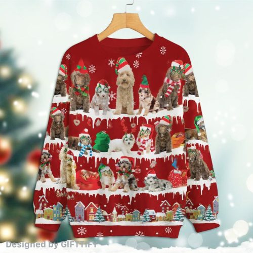 Aussiedoodle Snow Christmas Premium Sweatshirt