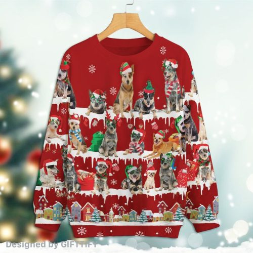 Australian Cattle Dog Snow Christmas Premium Sweatshirt