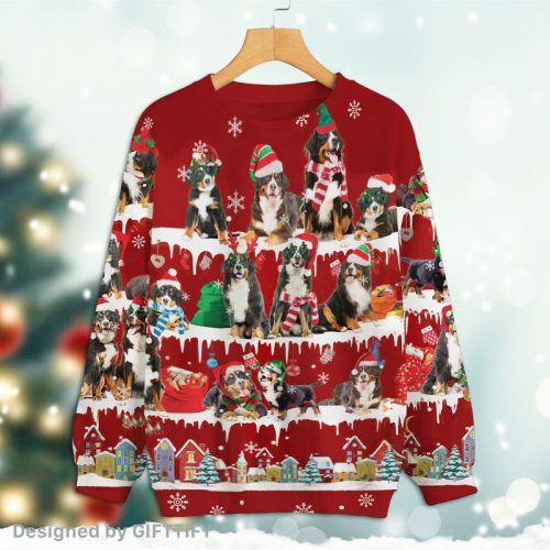 Bernese Mountain Dog Snow Christmas Premium Sweatshirt