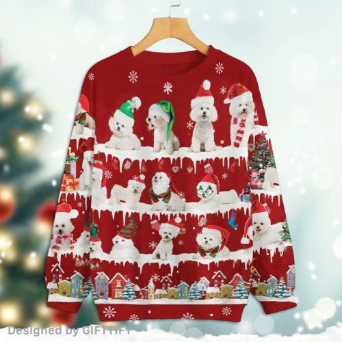 Bichon Frise Snow Christmas Premium Sweatshirt