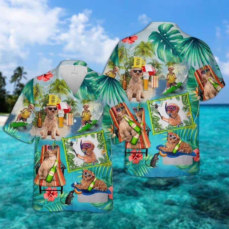 Cockapoo Surfing Hawaiian Shirt