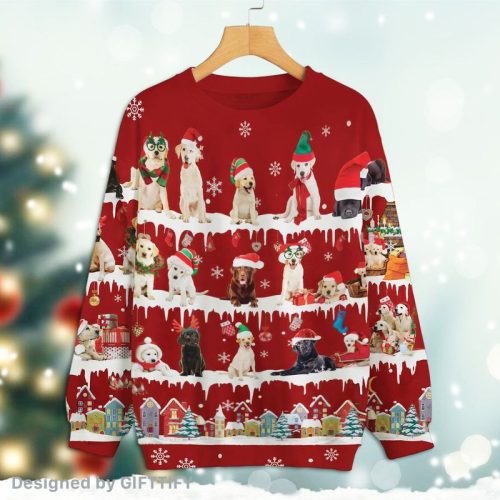 Labrador Retriever Snow Christmas Premium Sweatshirt