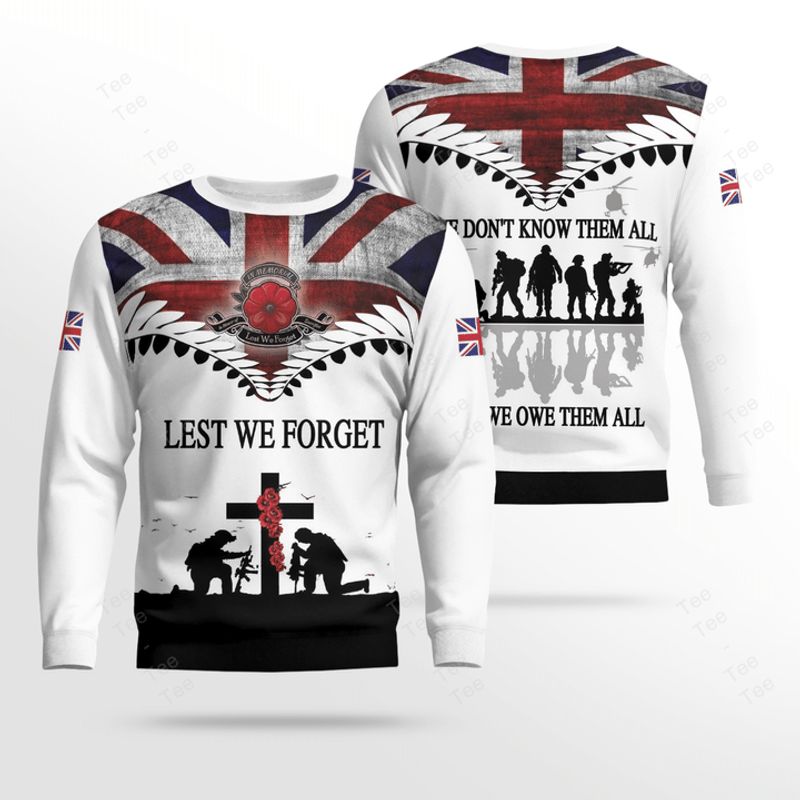 Uk Veteran Lest We Forget Sweatshirt