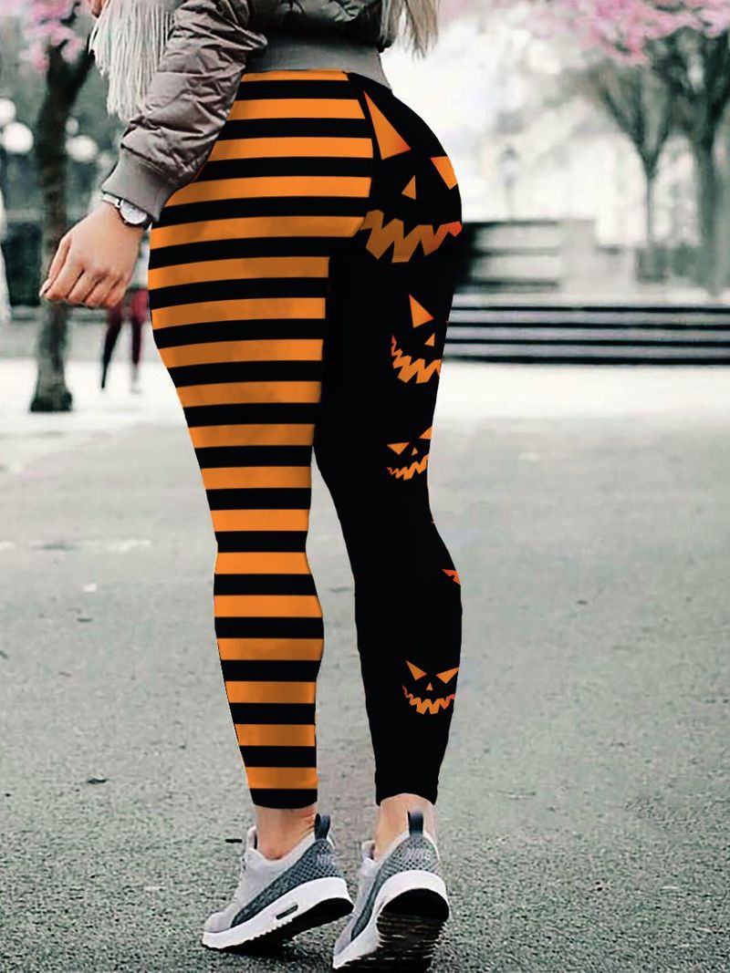 Scary Pumpkin Halloween Women Leggings
