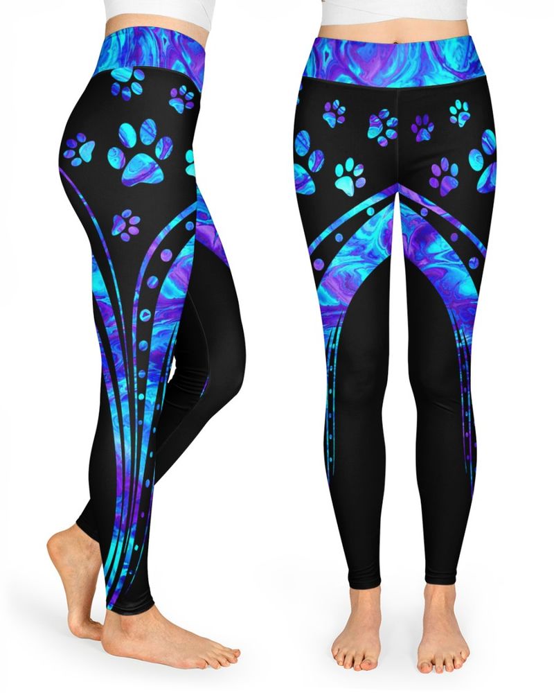 Dog Mom Holographic Mothers Day High Waist Leggings