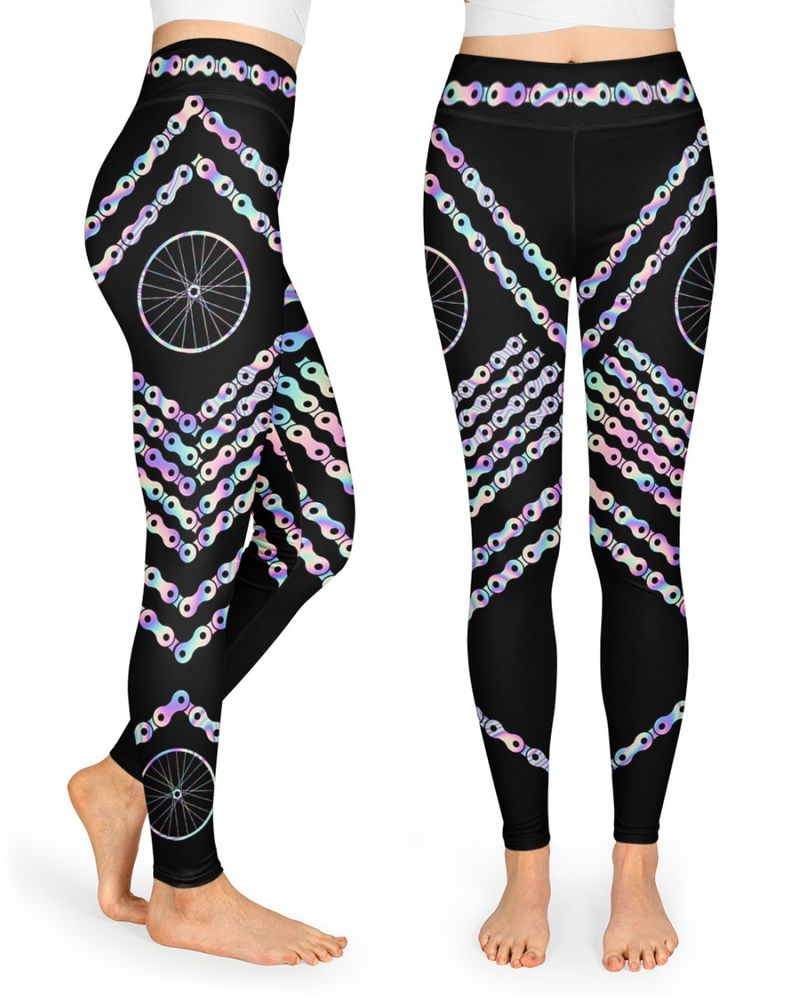 Cycling Holographic High Waist Leggings