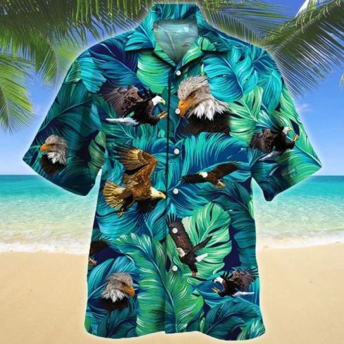 Eagle Tropical Pattern Hawaiian Shirt