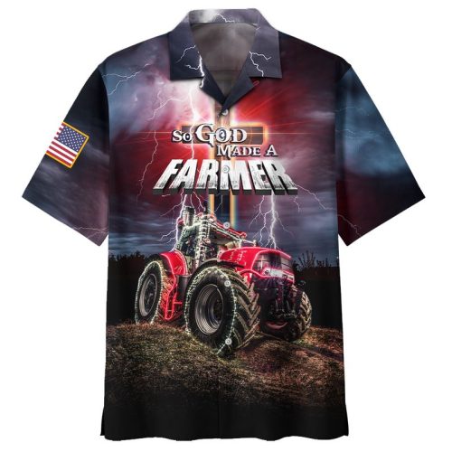So God Made A Farmer Hawaiian Shirt