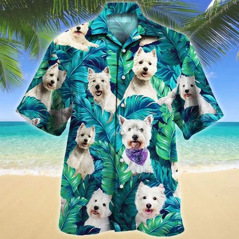 West Highland White Terrier Dog Hawaiian Shirt