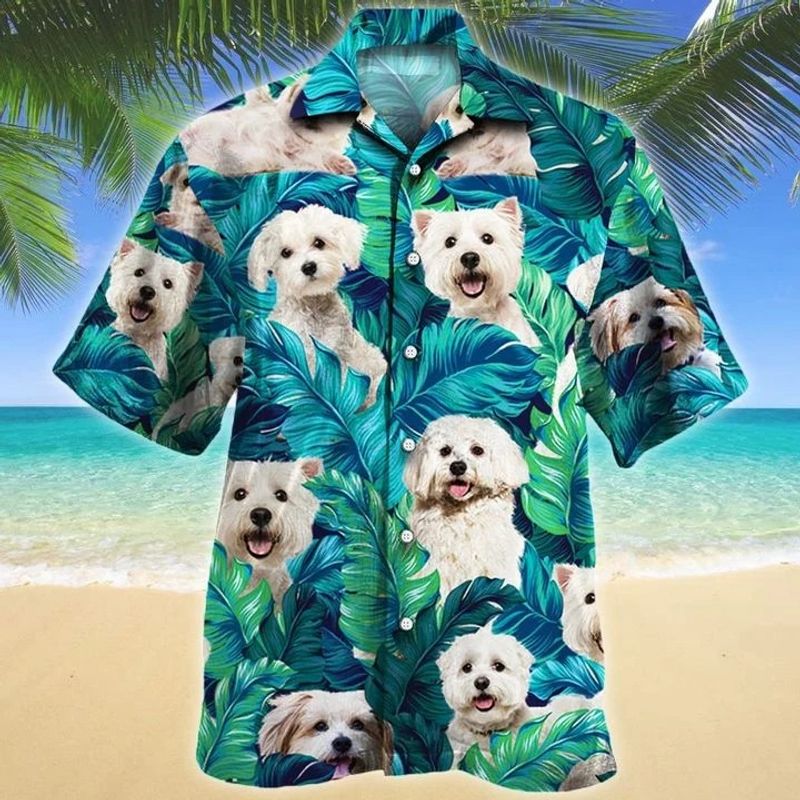 Maltese Dog Hawaiian Shirt