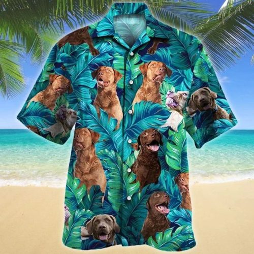 Chesapeake Bay Retriever Dog Hawaiian Shirt