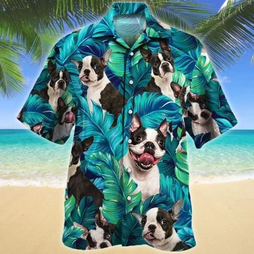 Boston Terrier Dog Hawaiian Shirt