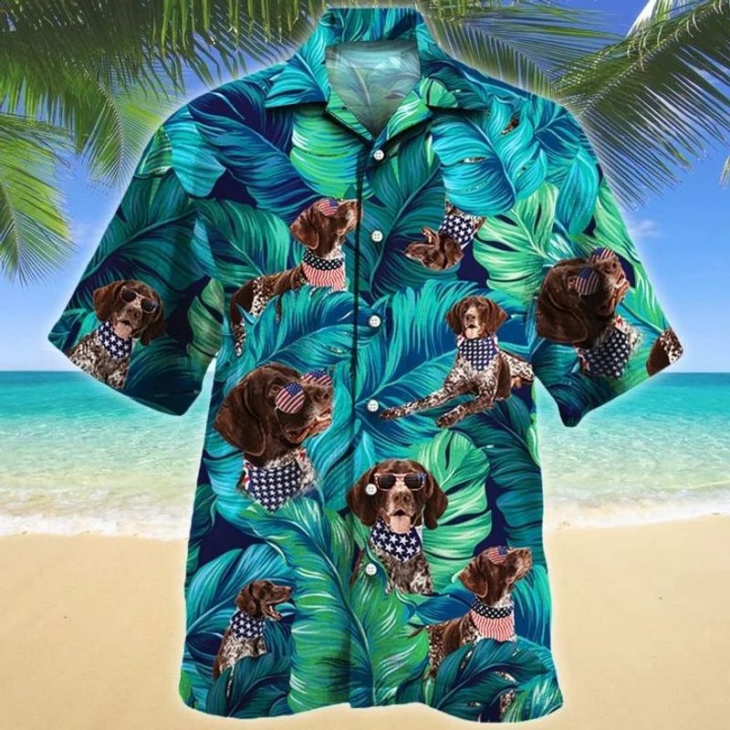American Style German Shorthaired Pointer Dog Hawaiian Shirt