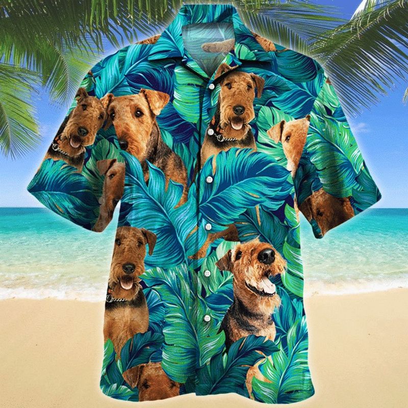 Airedale Mountain Dog Hawaiian Shirt