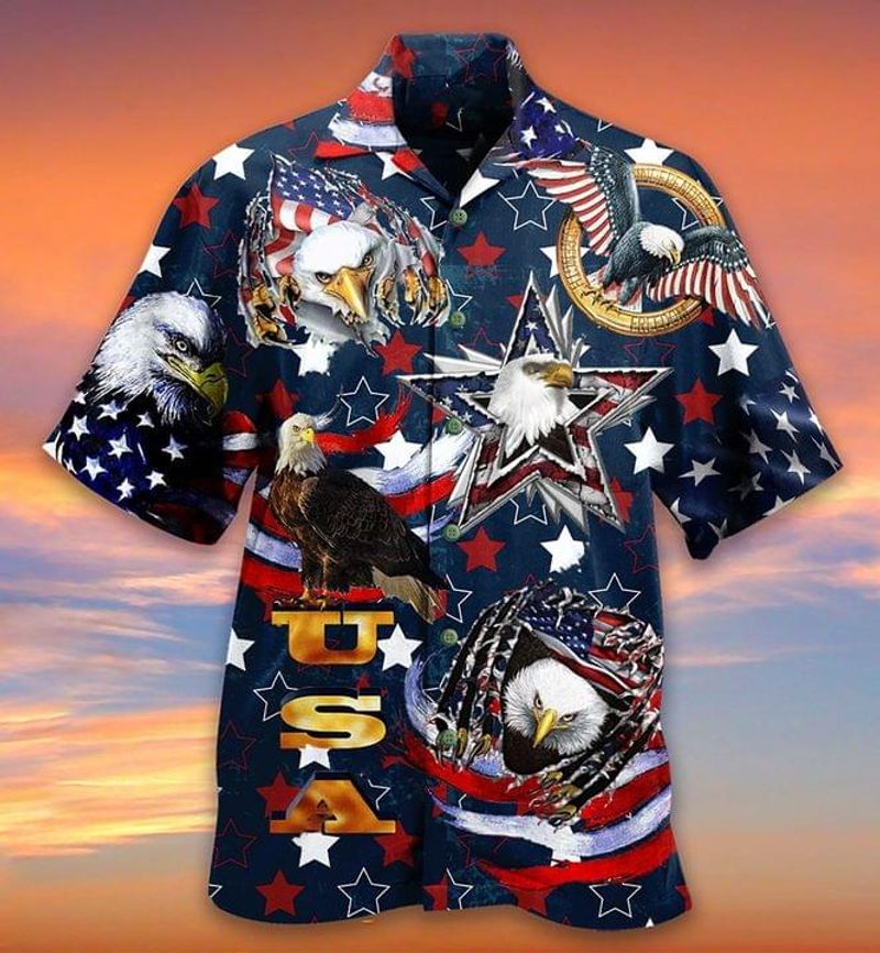American Patriotism Is Unique Bald Eagle Hawaiian Shirt