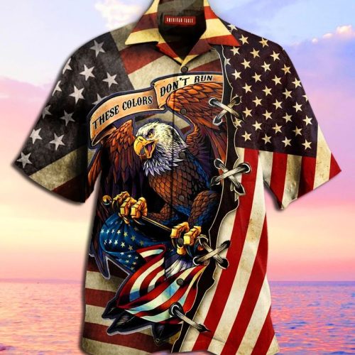 American Eagle Flag 3 D Hawaiian Shirt