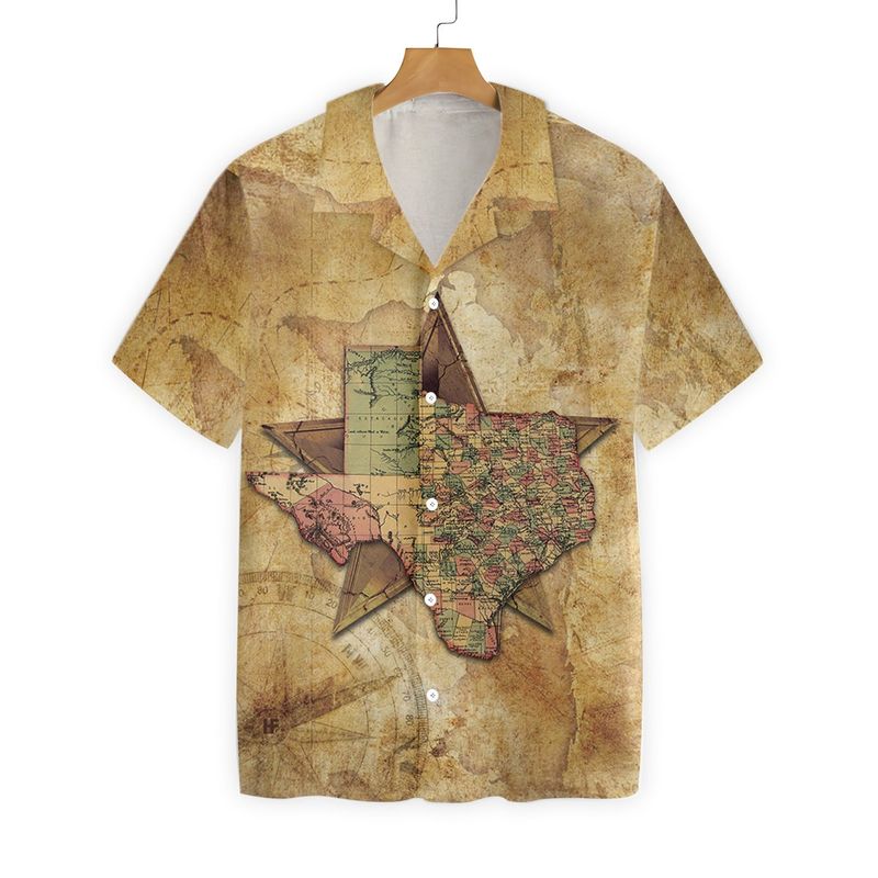 Texas Map The Lone Star National Hawaiian Shirt