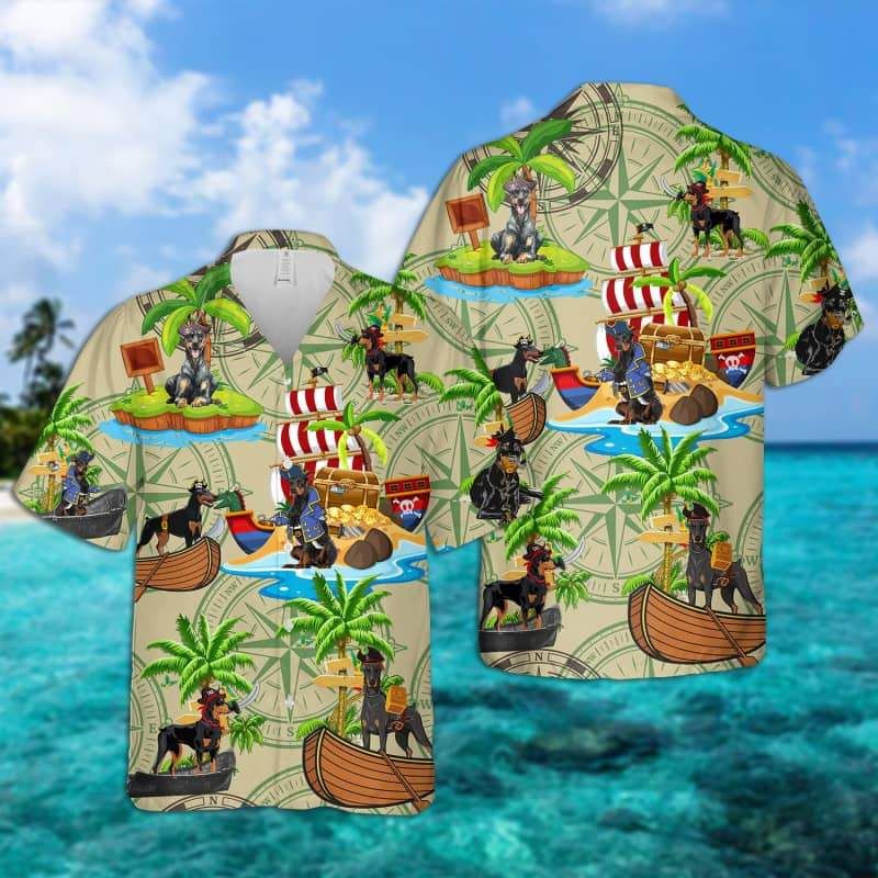 Doberman Pirates Hawaiian Shirt