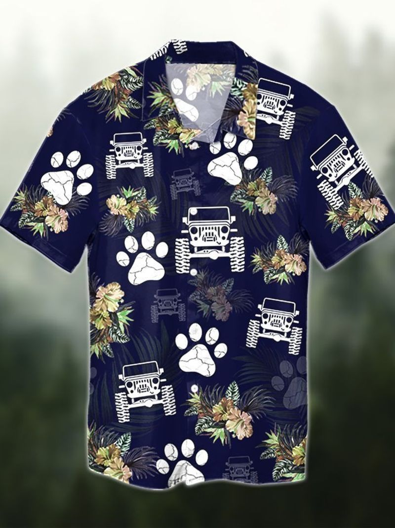 Dog Paw Hawaiian Shirt