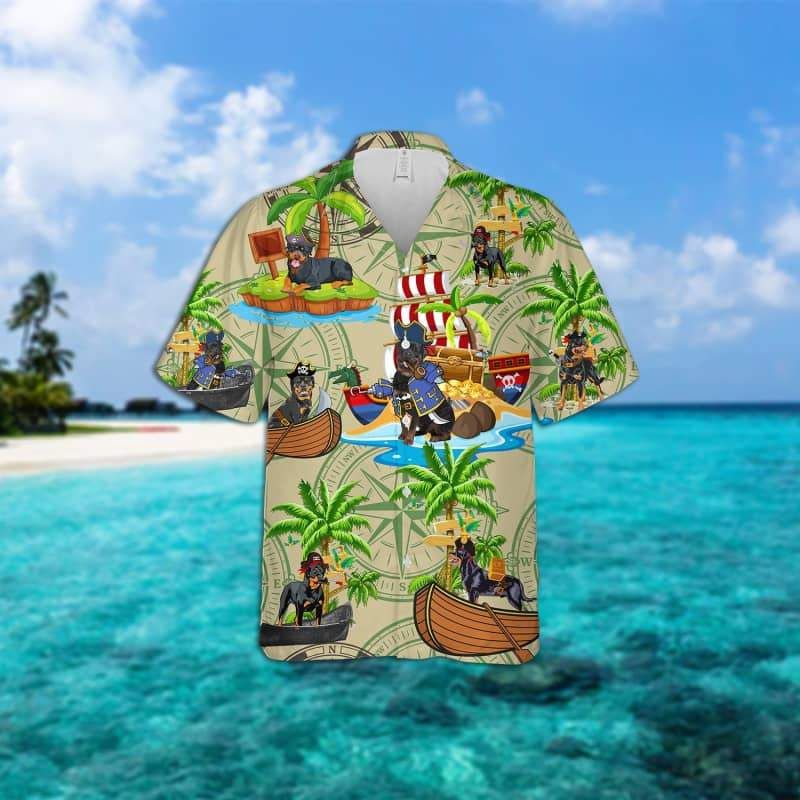 Rottweiler Dog Pirates Hawaiian Shirt