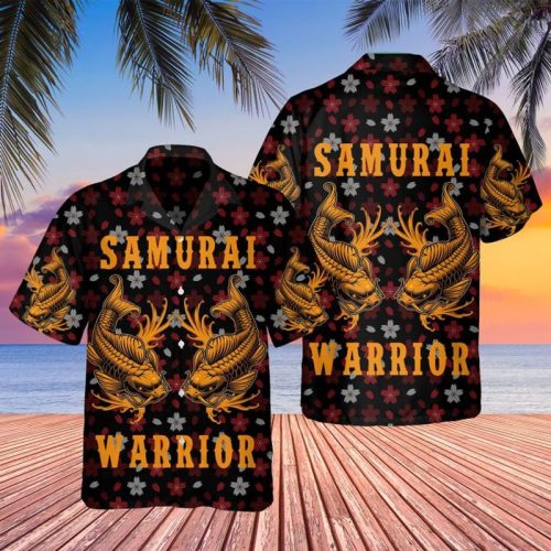 Samurai Koi Carp Hawaiian Shirt