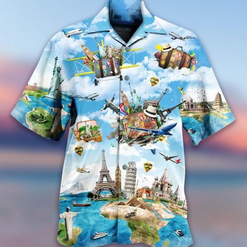 Airplanes Travel All The World Hawaiian Shirt