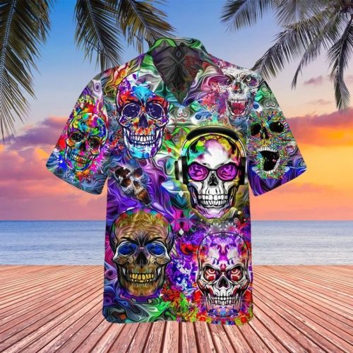 Skull Colorful Hawaiian Shirt