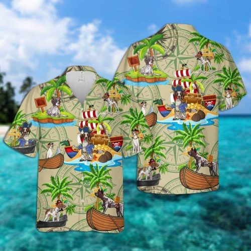 German Shorthaired Pointer Pirates Hawaiian Shirt
