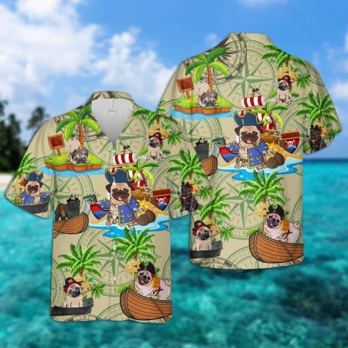 Pug Pirates Hawaiian Shirt