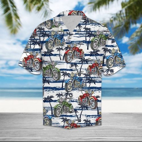 Motorcycles Palm Tree Hawaiian Shirt
