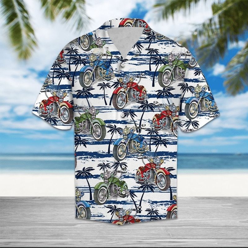 Motorcycles Palm Tree Hawaiian Shirt