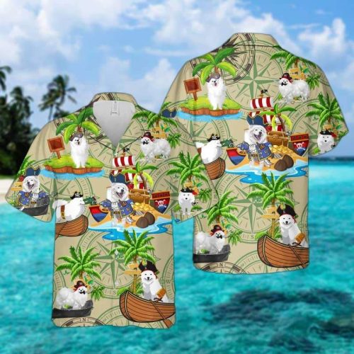 Samoyed Pirates Hawaiian Shirt