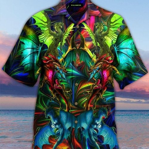 Dragon Colorful Hawaiian Shirt