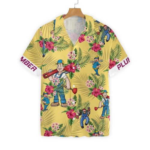 Plumber Button Hawaiian Shirt