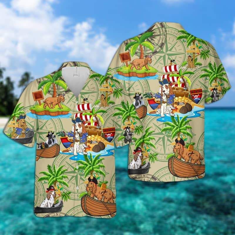 Cocker Spaniel Pirates Hawaiian Shirt