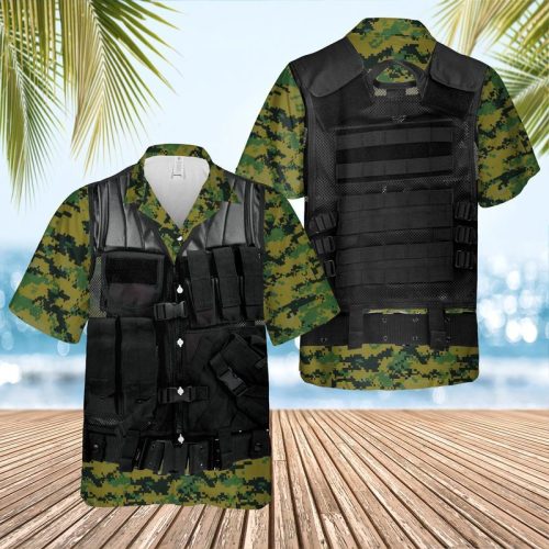 US Marine Corps Tactical Vest Hawaiian Shirt