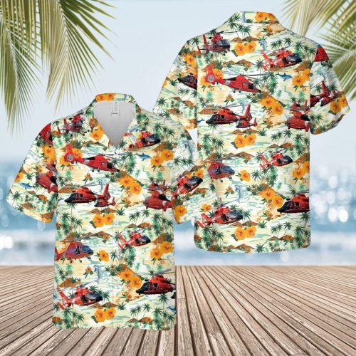 Eurocopter MH 65 Dolphin Hawaiian Shirt
