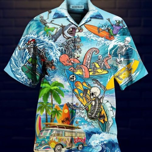 Surfing Ocean Hawaiian Shirt