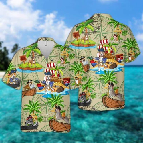 American Pitbull Terrier Pirates Hawaiian Shirt