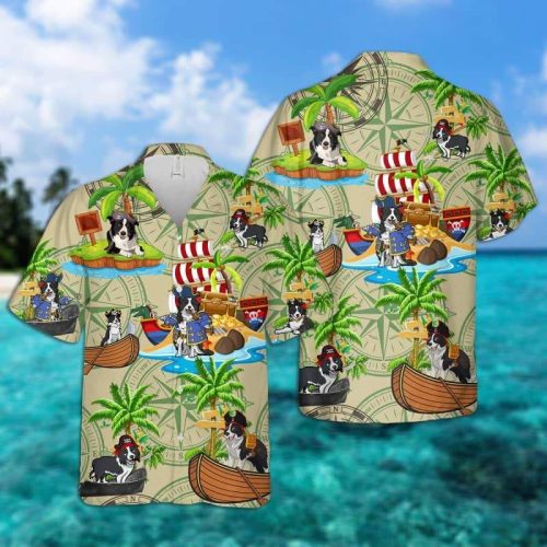 Border Collie Pirates Hawaiian Shirt