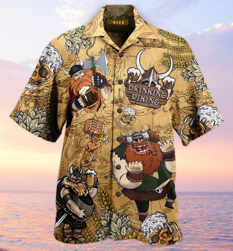 Drinking Viking Hawaiian Shirt