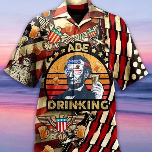 Abe Drinking Hawaiian Shirt